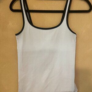 Athletic White Tank Top